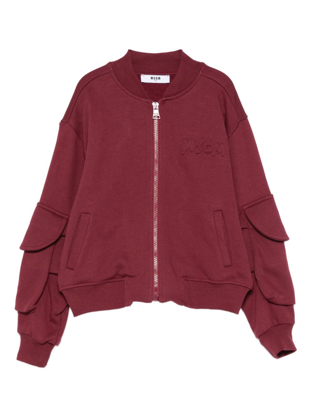 Felpa per bambino MSGM kids rossa con cerniera F5MSJUBO026 MS034 MSGM KIDS 