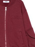 Felpa per bambino MSGM kids rossa con cerniera F5MSJUBO026 MS034 MSGM KIDS 