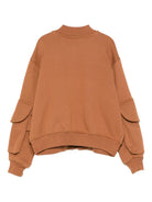 Felpa per bambino MSGM kids marrone con cerniera F5MSJUBO026 MS046 MSGM KIDS 