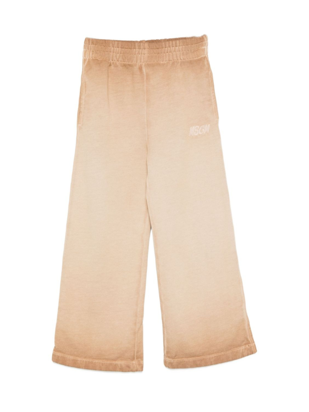 Pantaloni per bambino MSGM Kids beige con cintura elasticizzata F5MSJUFP022 MS030 MSGM KIDS 