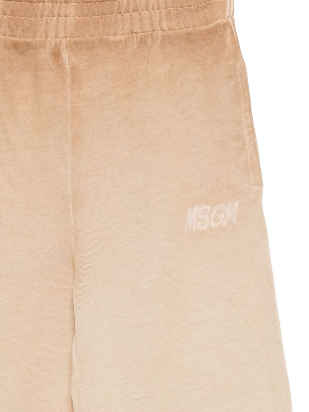 Pantaloni per bambino MSGM Kids beige con cintura elasticizzata F5MSJUFP022 MS030 MSGM KIDS 