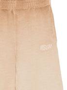Pantaloni per bambino MSGM Kids beige con cintura elasticizzata F5MSJUFP022 MS030 MSGM KIDS 
