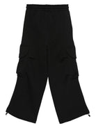 Pantaloni cargo per bambino MSGM Kids neri con coulisse F5MSJUFP025 110 MSGM KIDS 