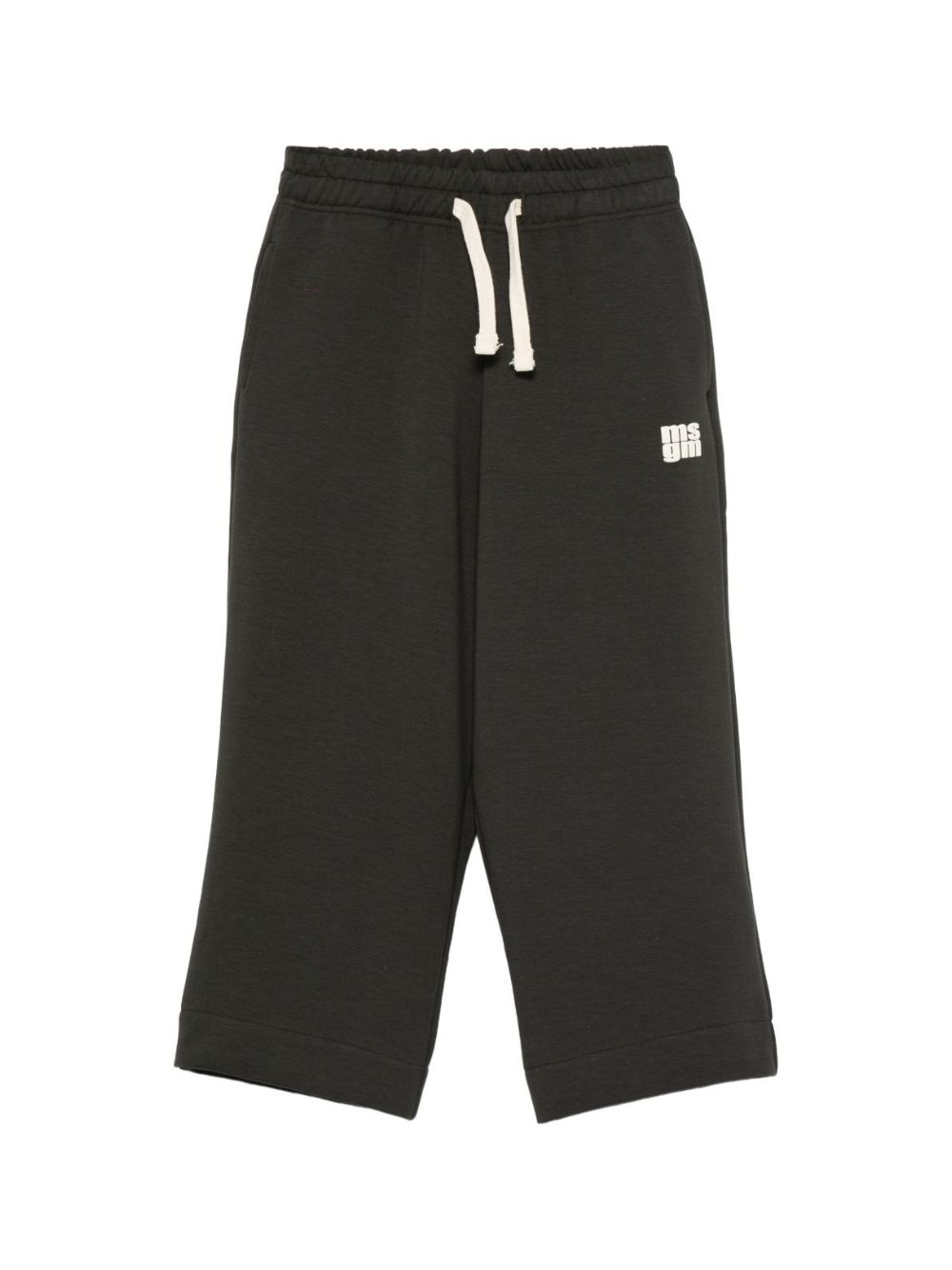 Pantaloni per bambino MSGM Kids neri con stampa del logo F5MSJUFP053 MS040 MSGM KIDS 