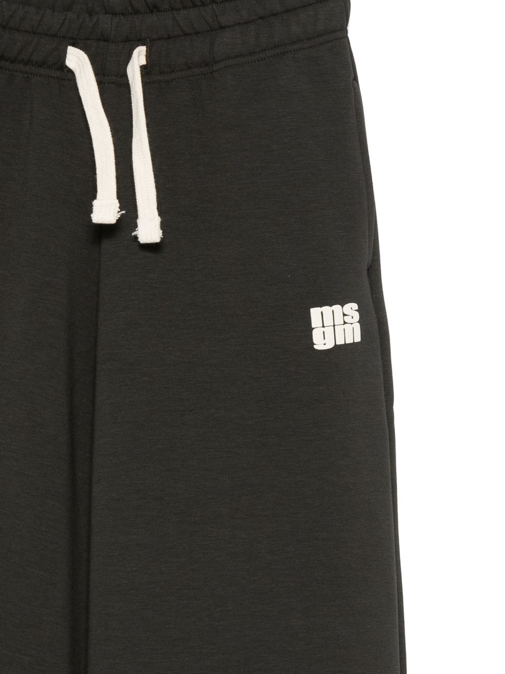 Pantaloni per bambino MSGM Kids neri con stampa del logo F5MSJUFP053 MS040 MSGM KIDS 
