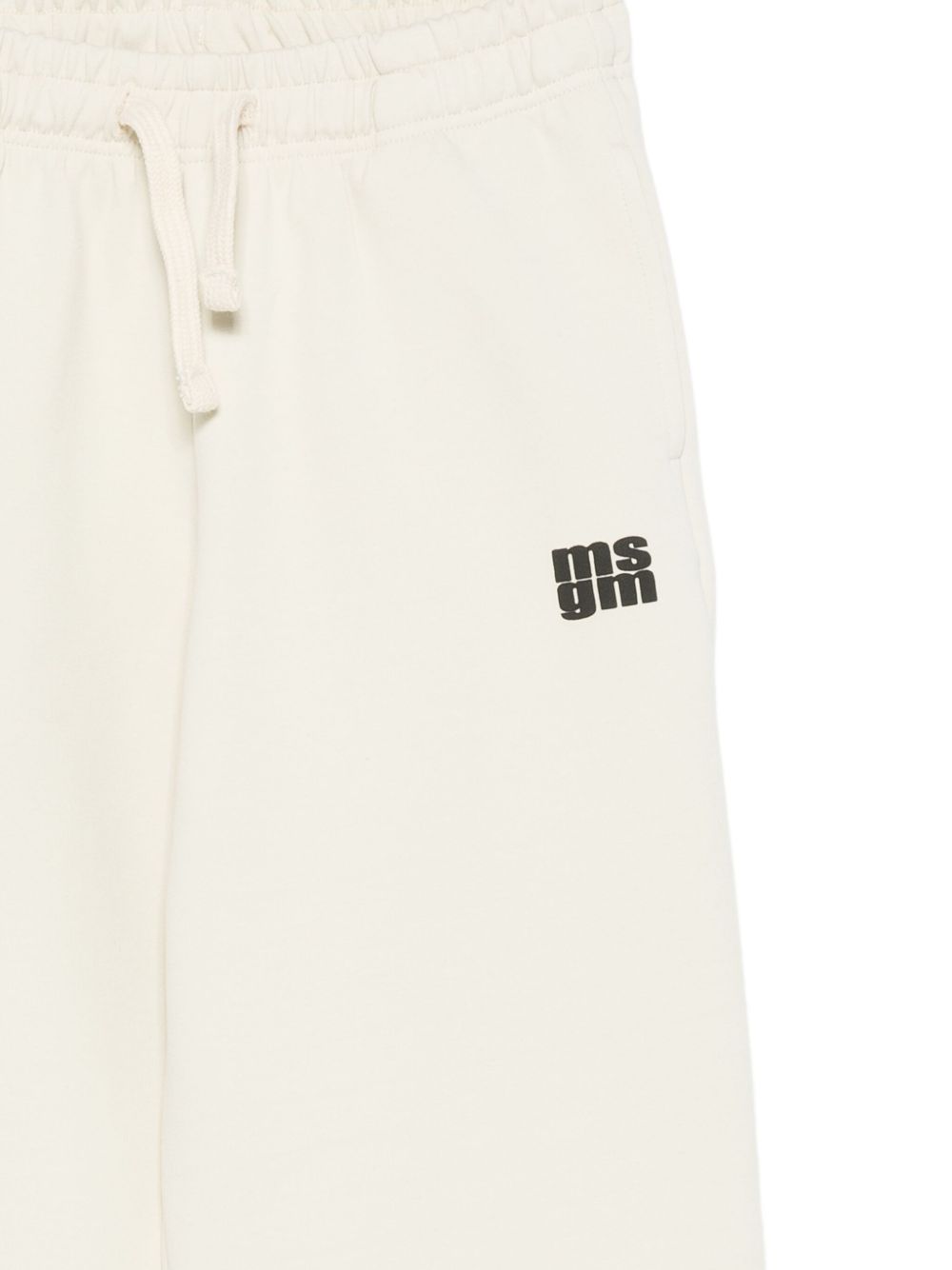 Pantaloni per bambino MSGM Kids bianchi con stampa del logo F5MSJUFP053 MS041 MSGM KIDS 