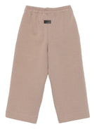 Pantaloni per bambino MSGM Kids beige con stampa logo F5MSJUFP053 MS042 MSGM KIDS 