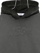 Felpa per bambino MSGM Kids grigia con cappuccio F5MSJUHS020 103 MSGM KIDS 