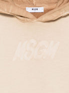 Felpa per bambino MSGM Kids beige con cappuccio F5MSJUHS020 MS030 MSGM KIDS 