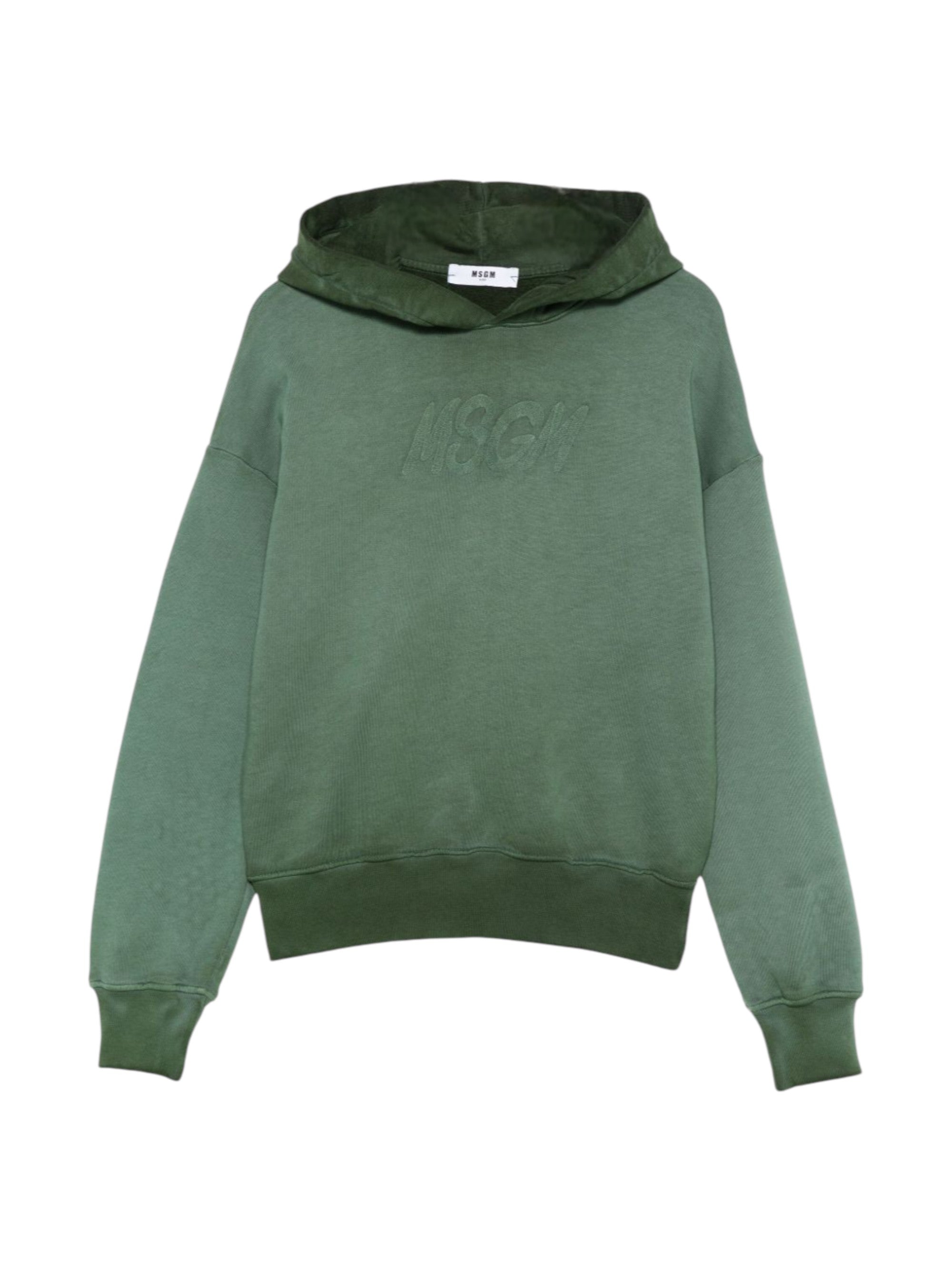 Felpa per bambino MSGM Kids verde con cappuccio F5MSJUHS020 MS039 MSGM KIDS 
