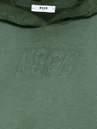 Felpa per bambino MSGM Kids verde con cappuccio F5MSJUHS020 MS039 MSGM KIDS 