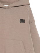 Felpa per bambini MSGM Kids beige con stampa del logo F5MSJUHS052 MS042 MSGM KIDS 