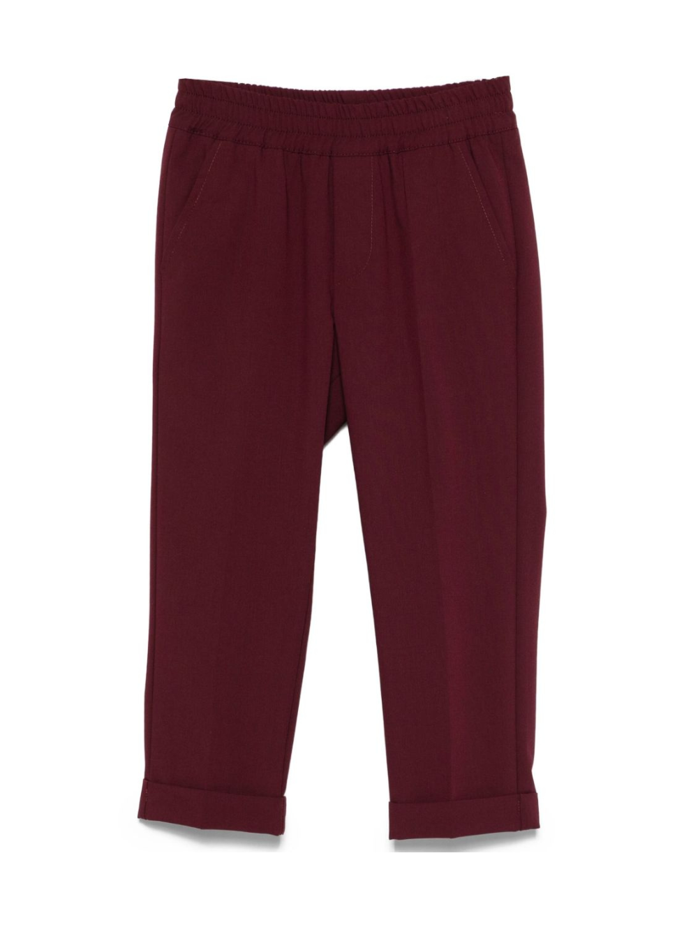 Pantaloni per bambini MSGM Kids bordeaux con elastico in vita e orli svasati F5MSJUPA054 MS045 MSGM KIDS 