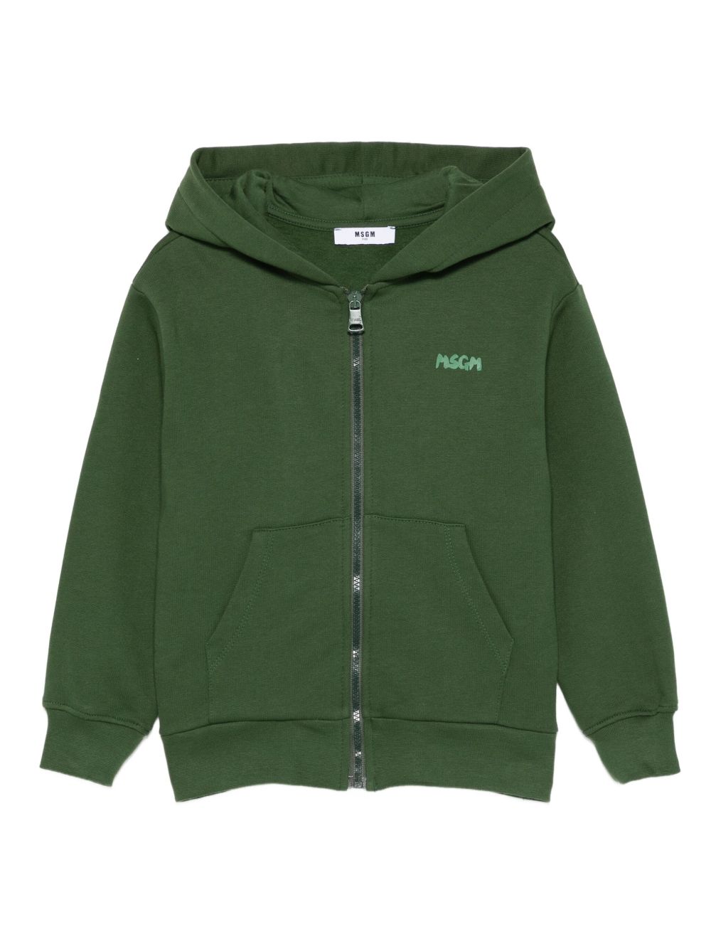 Felpa per bambino MSGM Kids verde con cappuccio e logo F5MSJUZH002 MS039 MSGM KIDS 