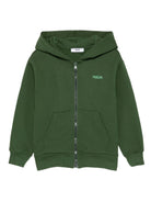 Felpa per bambino MSGM Kids verde con cappuccio e logo F5MSJUZH002 MS039 MSGM KIDS 