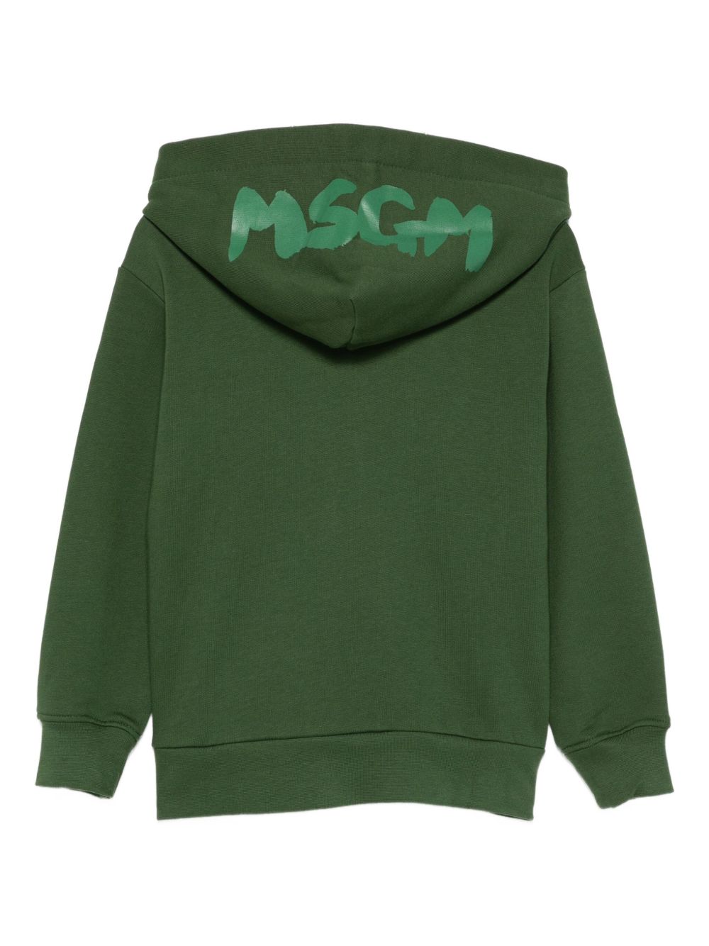Felpa per bambino MSGM Kids verde con cappuccio e logo F5MSJUZH002 MS039 MSGM KIDS 