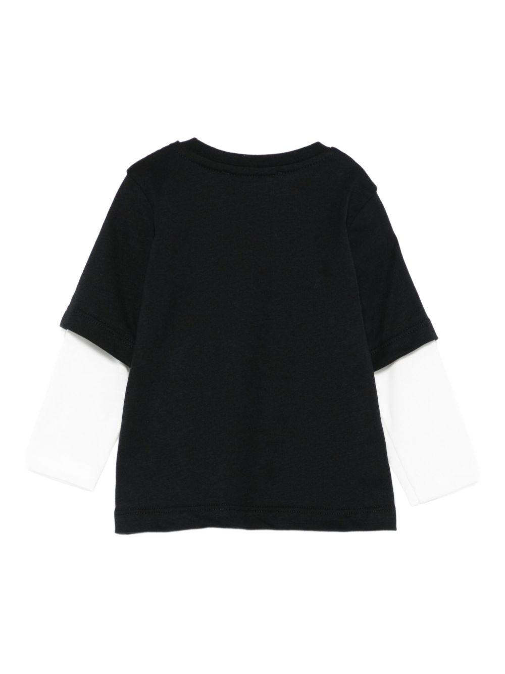 T-shirt per neonato MSGM Kids nera con stampa logo F5MSNBTH297 110 MSGM KIDS 