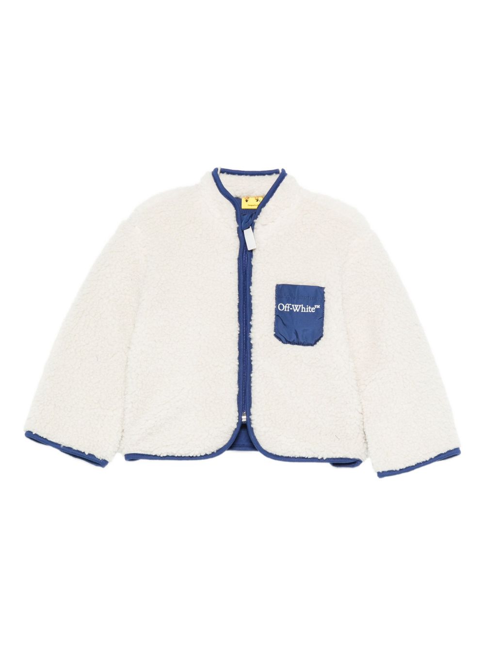 Giacca per neonato Off-White Kids bianco con tasca applicata OB7X003F25FAB001 0345 OFF WHITE KIDS 
