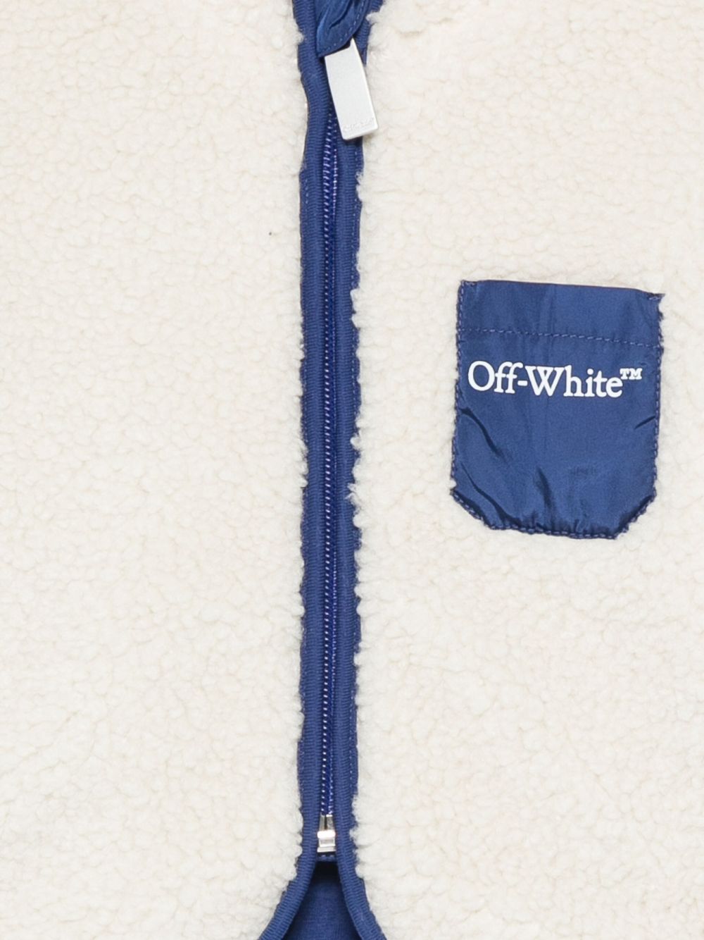 Giacca per neonato Off-White Kids bianco con tasca applicata OB7X003F25FAB001 0345 OFF WHITE KIDS 