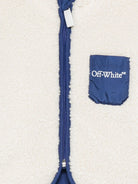 Giacca per neonato Off-White Kids bianco con tasca applicata OB7X003F25FAB001 0345 OFF WHITE KIDS 