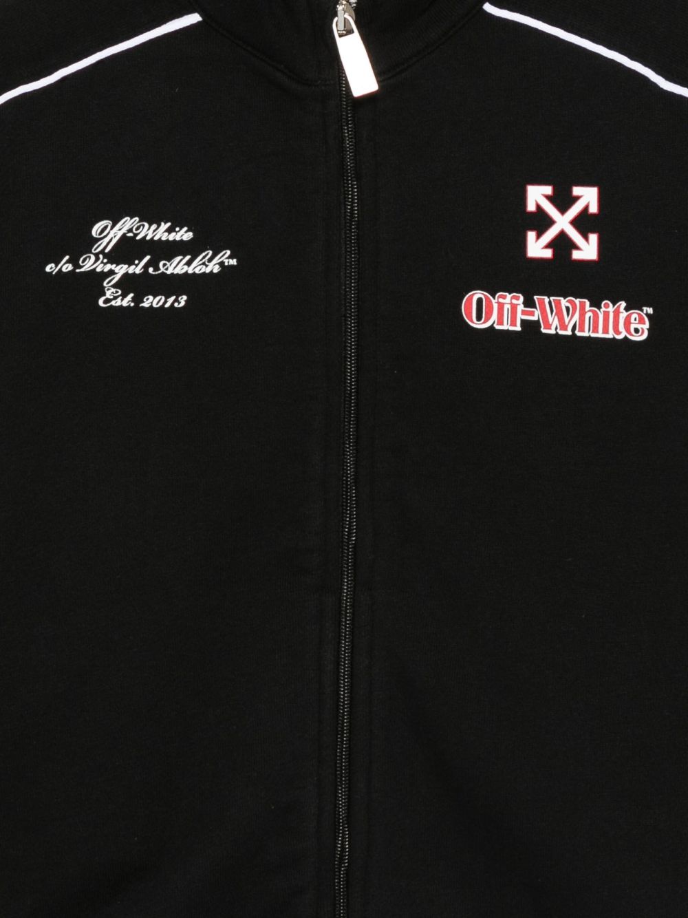 Felpa per bambino Off-White Kids nera con logo ricamato OBBD005F25FLE001 1025 OFF WHITE KIDS 