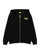 Felpa per bambino Off-White Kids nera con grafica frontale OBBE001F25FLE002 1059 OFF WHITE KIDS 