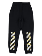 Pantaloni sportivi per bambino Off-White Kids con stampa effetto vernice spray OBCH001F25FLE002 1018 OFF WHITE KIDS 