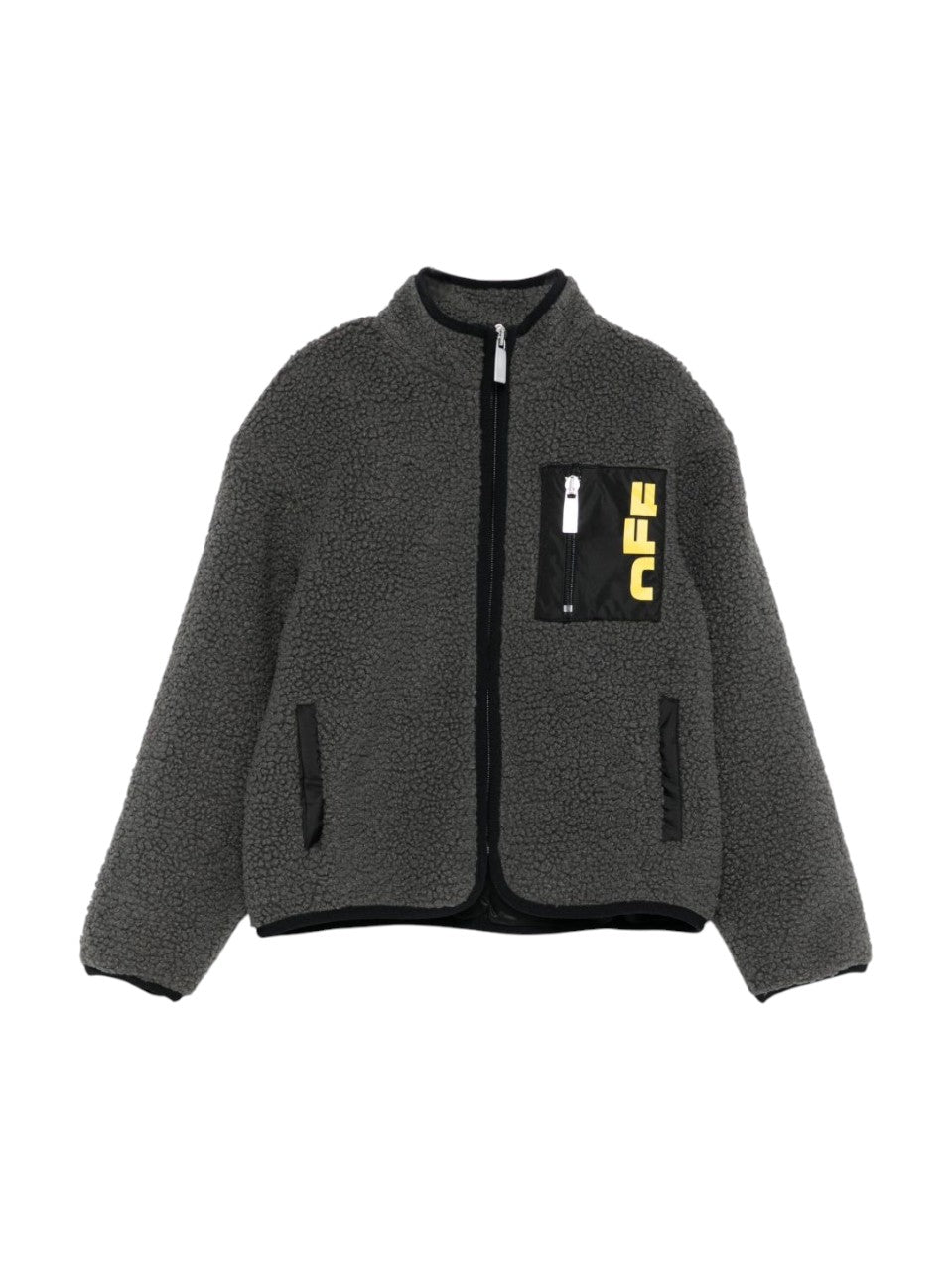 Felpa per bambino Off-White Kids grigia con dettaglio logo OBEA023F25FAB001 0718 OFF WHITE KIDS 