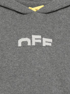Felpa per bambino Off-White Kids grigio con cappuccio OBHU001F25KNI001 0705 OFF WHITE KIDS 
