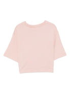 T-shirt per bambina Off-White Kids rosa con logo OGAA019F25JER002 3B07 OFF WHITE KIDS 