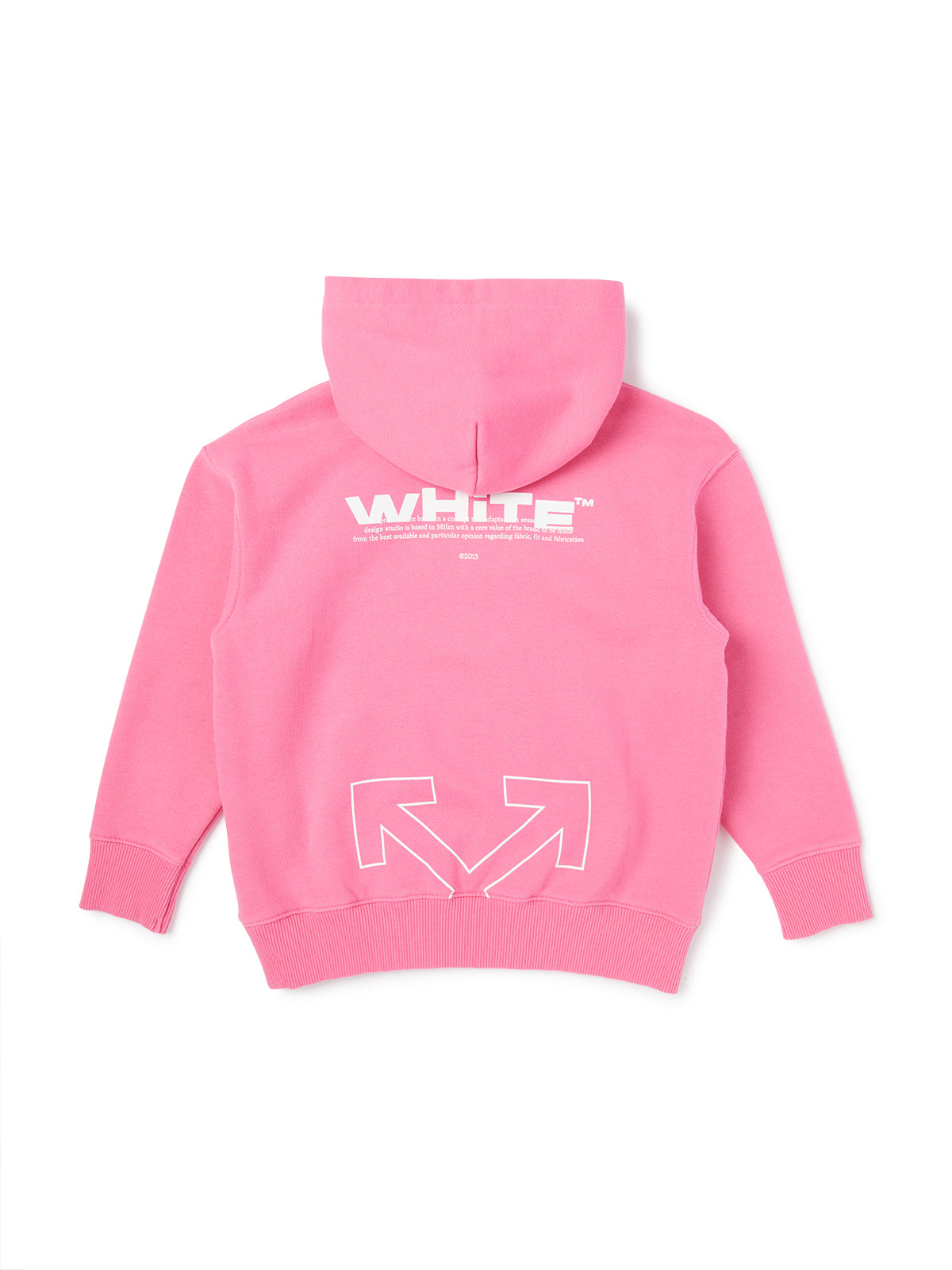 Felpa per bambina Off-White Kids rosa con logo sul davanti OGBB002F25FLE001 3201 OFF WHITE KIDS 