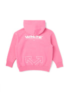 Felpa per bambina Off-White Kids rosa con logo sul davanti OGBB002F25FLE001 3201 OFF WHITE KIDS 