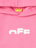 Felpa per bambina Off-White Kids rosa con logo sul davanti OGBB002F25FLE001 3201 OFF WHITE KIDS 