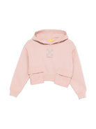 Felpa per bambina Off-White Kids rosa con cappuccio e stampa con logo OGBB00BF25FLE001 3B07 OFF WHITE KIDS 