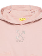 Felpa per bambina Off-White Kids rosa con cappuccio e stampa con logo OGBB00BF25FLE001 3B07 OFF WHITE KIDS 