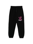 Pantaloni sportivi per bambina Off-White Kids neri con stampa effetto vernice spray OGCH001F25FLE001 1032 OFF WHITE KIDS 