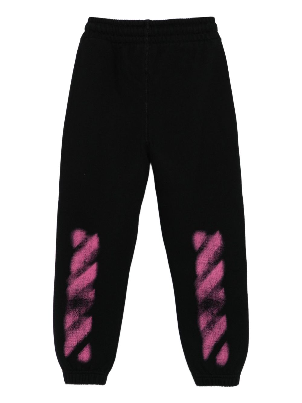 Pantaloni sportivi per bambina Off-White Kids neri con stampa effetto vernice spray OGCH001F25FLE001 1032 OFF WHITE KIDS 
