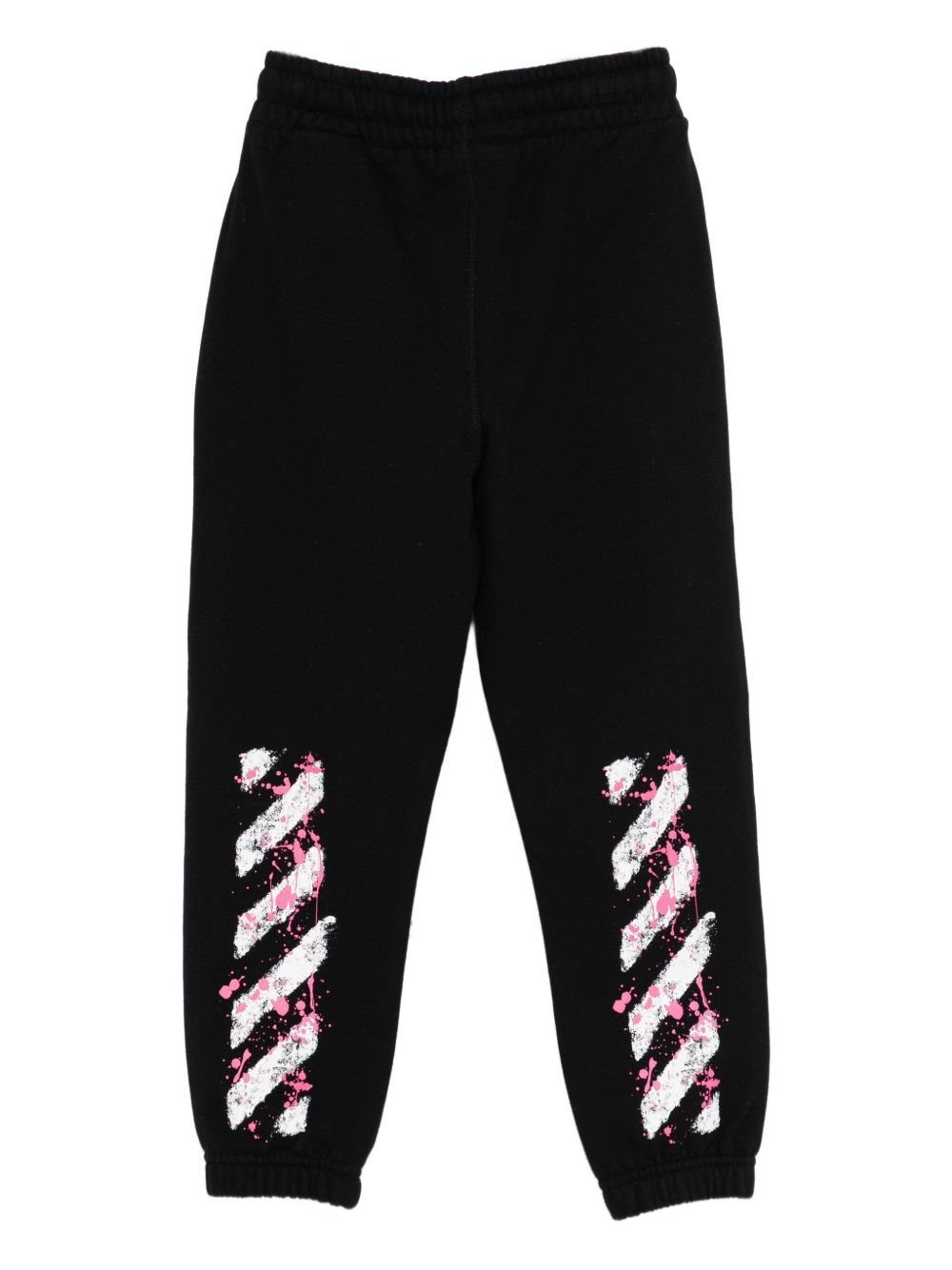 Pantaloni da tuta per bambina Off-White Kids neri con stampa del logo OGCH001F25FLE002 1032 OFF WHITE KIDS 