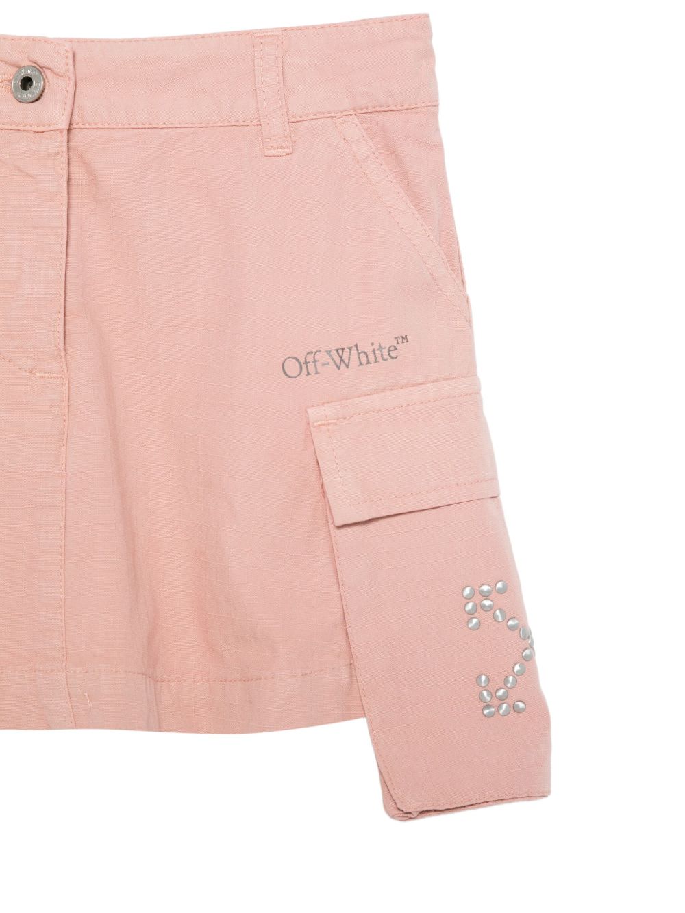 Gonna per bambina Off-White Kids rosa con tasche laterali con patta OGCY001F25FAB001 3B07 OFF WHITE KIDS 