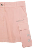Gonna per bambina Off-White Kids rosa con tasche laterali con patta OGCY001F25FAB001 3B07 OFF WHITE KIDS 