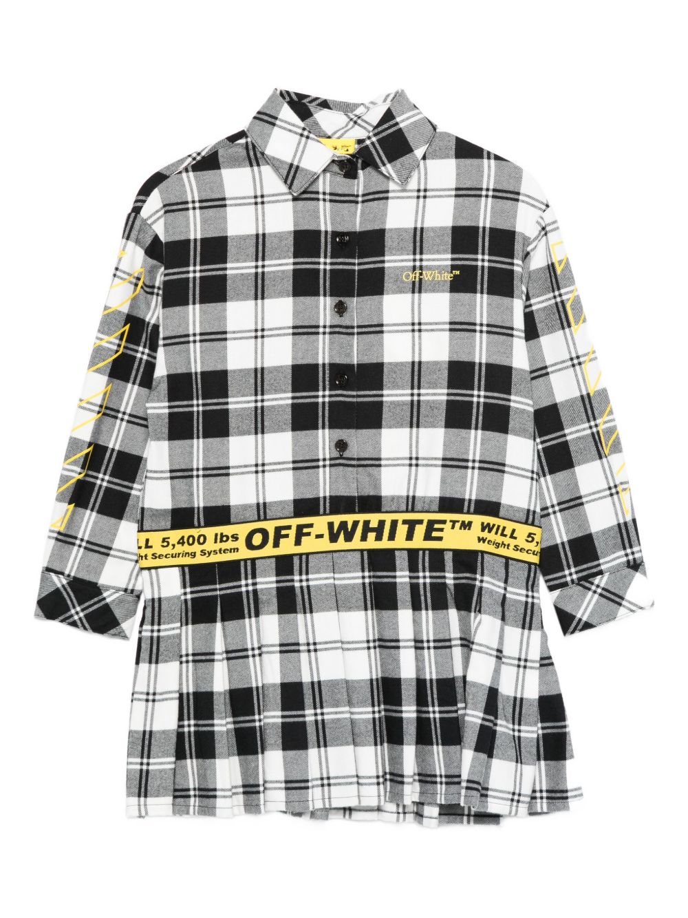 Abito per bambina Off-White Kids modello camicia a quadri OGDB06HF25FAB001 1018 OFF WHITE KIDS 