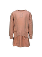 Abito per bambina Off-White Kids rosa con caratteristico logo freccia sul davanti OGDF006F25FLE001 3B07 OFF WHITE KIDS 