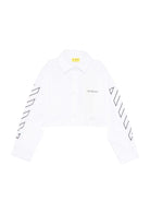Camicia per bambina Off-White Kids bianco modello crop OGGA01CF25FAB002 0110 OFF WHITE KIDS 