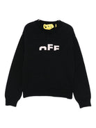 Maglione per bambina Off-White Kids nero con dettaglio logo OGHE002F25KNI001 103C OFF WHITE KIDS 