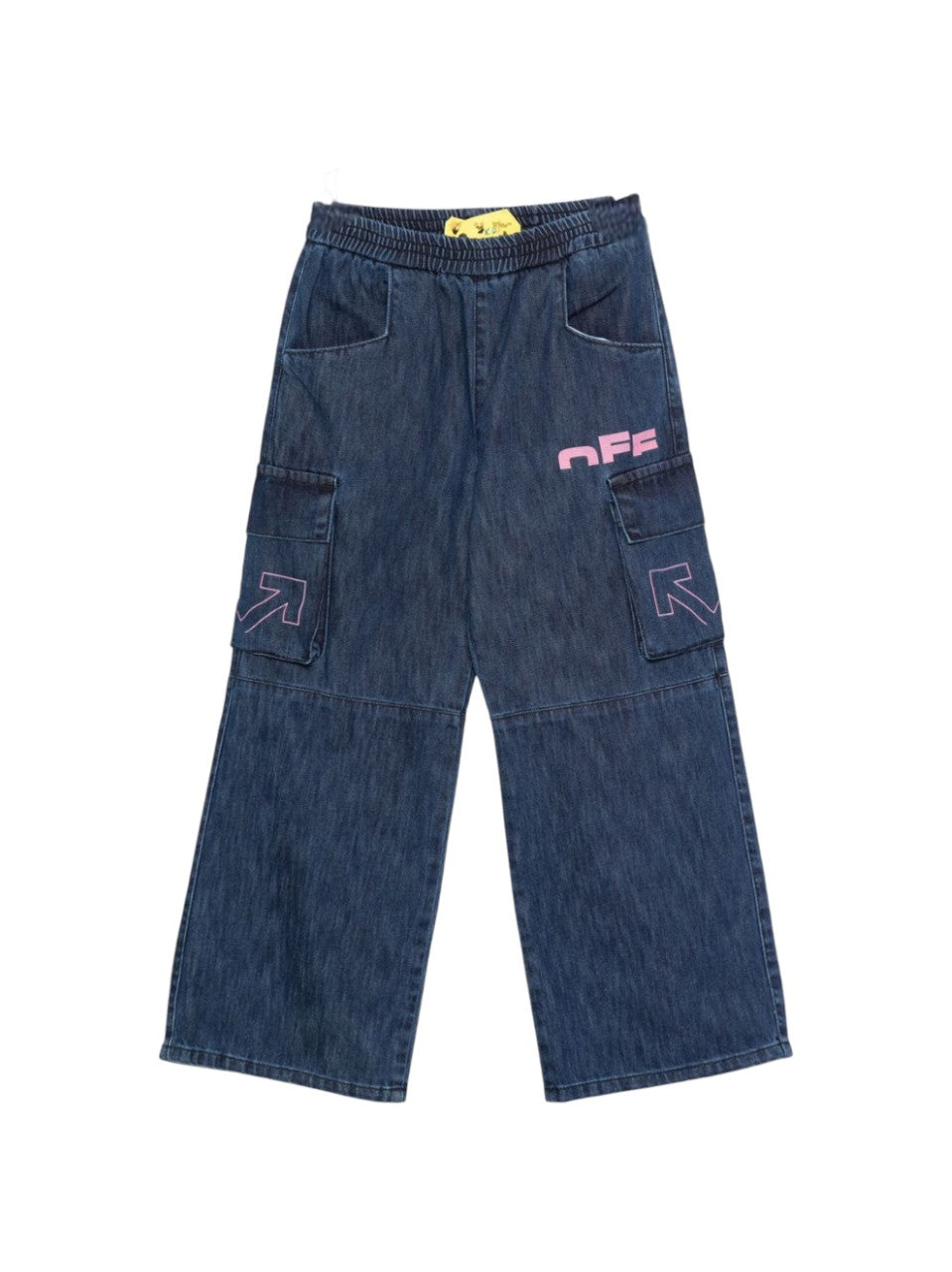 Pantaloni per bambina Off-White Kids denim con tasche cargo OGYB003F25DEN001 3432 OFF WHITE KIDS 