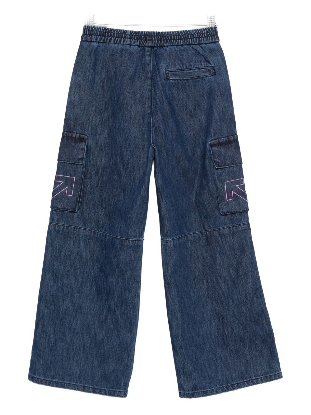 Pantaloni per bambina Off-White Kids denim con tasche cargo OGYB003F25DEN001 3432 OFF WHITE KIDS 