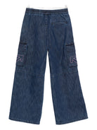 Pantaloni per bambina Off-White Kids denim con tasche cargo OGYB003F25DEN001 3432 OFF WHITE KIDS 