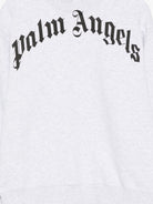 Felpa per bambino Palm Angels Kids grigia con stampa logo PBBA012C99FLE003 0810 PALM ANGELS KIDS 