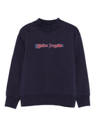 Felpa per bambino Palm Angels Kids blu con stampa con logo PBBA012F25FLE001 4625 PALM ANGELS KIDS 