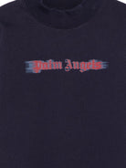 Felpa per bambino Palm Angels Kids blu con stampa con logo PBBA012F25FLE001 4625 PALM ANGELS KIDS 